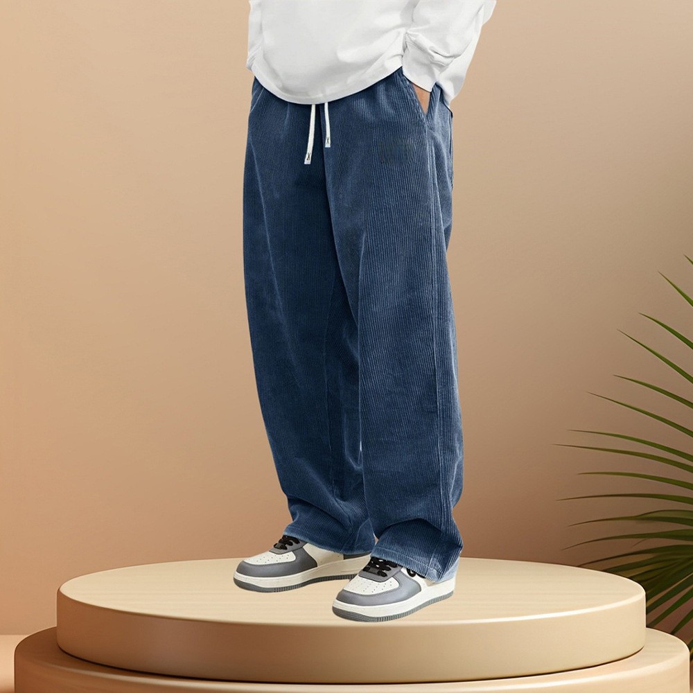 Corduroy Pant Warm - Jesienno-zimowe ciepłe motocyklowe spodnie dresowe z