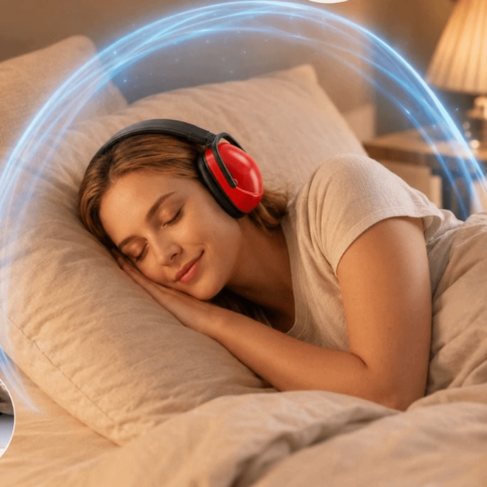 Earmuffs Foldable - Składane, regulowane nauszniki redukujące hałas, dźwiękoszczelne,