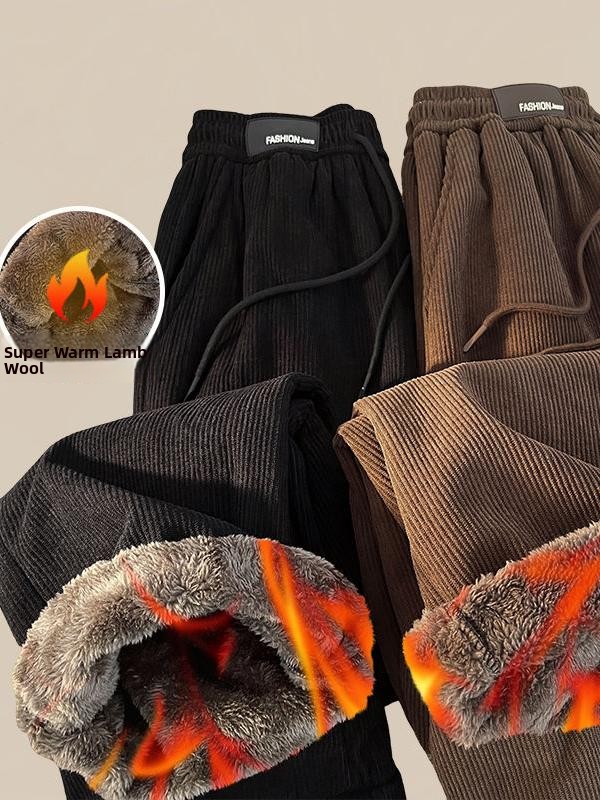 Corduroy Pant Warm - Wyjątkowo grube, ciepłe spodnie zimowe z