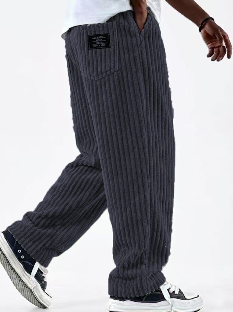 Corduroy Pant Warm - Zimowe spodnie z tkaniny sztruksowej męskie,