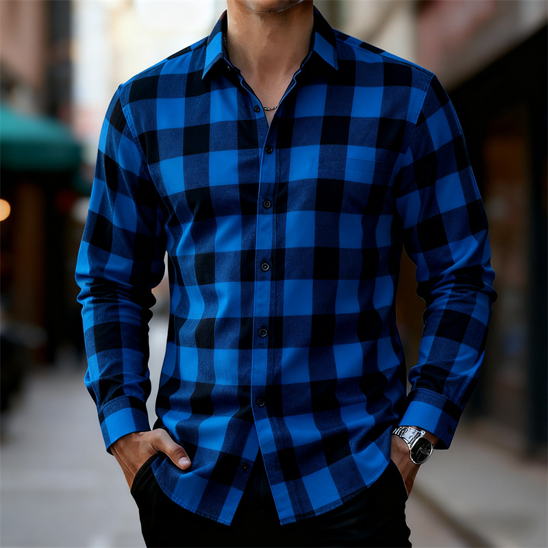 Męska klasyczna koszula w czer – Flannel Shirt Lined recenzja i cena