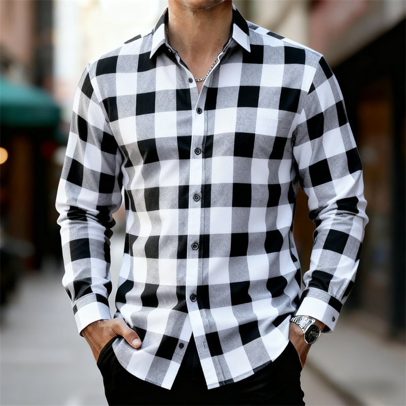 Męska klasyczna koszula w czer – Flannel Shirt Lined recenzja i cena